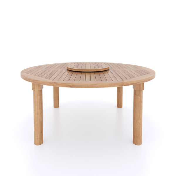 180cm Round Maximus Teak Table with 4cm Table Top
