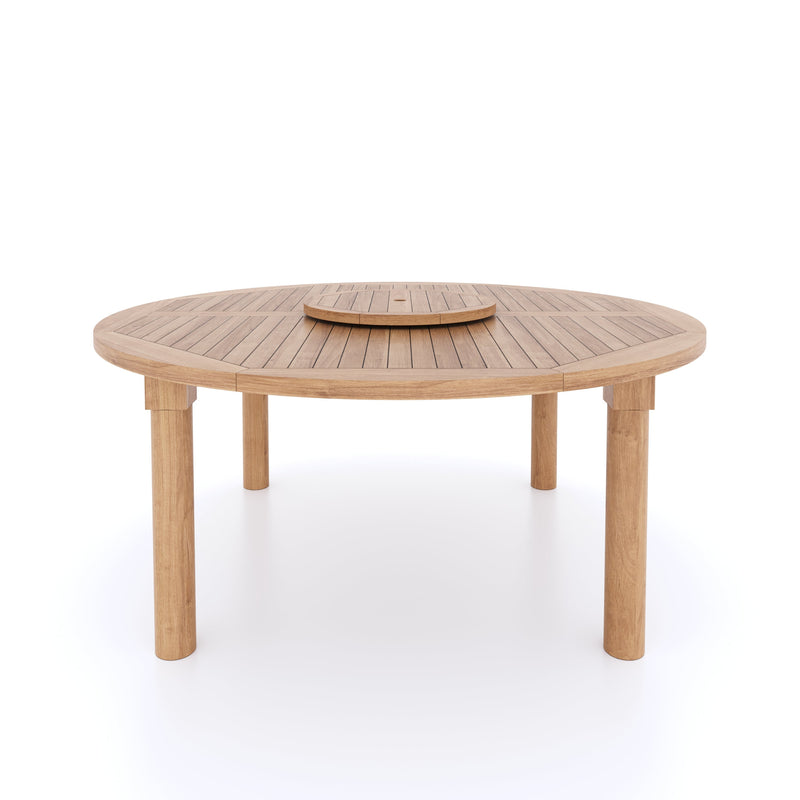 180cm Round Maximus Teak Table with 4cm Table Top