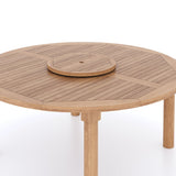 180cm Round Maximus Teak Table with 4cm Table Top