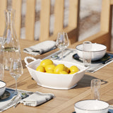 Teak 180–240cm Oval Extending Table, 4cm Top with 8 Warwick Chairs, Free Cushions: Spacious Dining Set for Outdoor Living