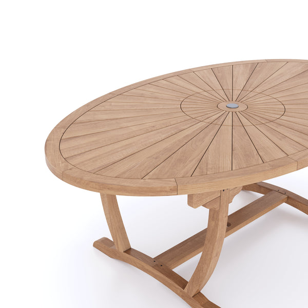 2m Sunshine Oval Table with Incorporated Lazy Susan.