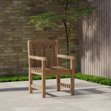 Teak Set 120cm Maximus Round Fixed Table With 4 Warwick Teak Chairs - Teak Garden Dining Set