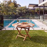 120cm Sunshine Round Teak Folding Table with 4cm Table Top - Premium Folding Outdoor Table