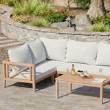 Amalfi Corner Teak Sofa Set – Premium Teak Garden Furniture Set