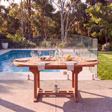 120cm to 170cm Round to Oval Extending Teak Table - Premium Extending Outdoor Table