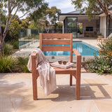 Marlow Stacking Chairs with Cushions- Contemporary Teak Garden Furniture Set