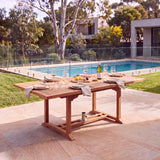 Teak Garden Furniture 120cm-170cm Square to Rectangle Extending Table - Versatile Teak Outdoor Table