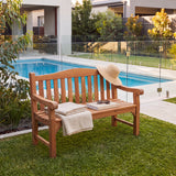 Teak Garden Furniture Harmony Bench with Cushions – Australian outdoor lifestyle setting