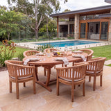 Teak Set 2m Sunshine table 4cm Top (with 6 San Francisco Chairs) Cushions included- Premium Outdoor Dining Collection – Australian outdoor lifestyle setting