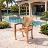 Teak Henley Stacking Chairs With Cushions: Classic Outdoor Seating for Everyday Use